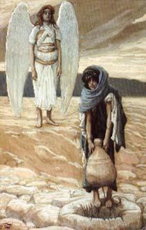James Tissot Hagar and the Angel in the Desert oil painting picture